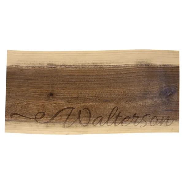 Genuine Black Walnut color option for 18"X 8" Black Walnut Cutting And Charcuterie Board