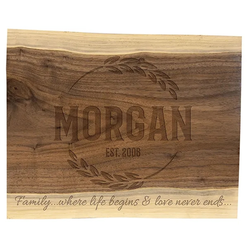 Main photo of 11 1/2"X 8 3/4" Black Walnut Cutting And Charcuterie Board