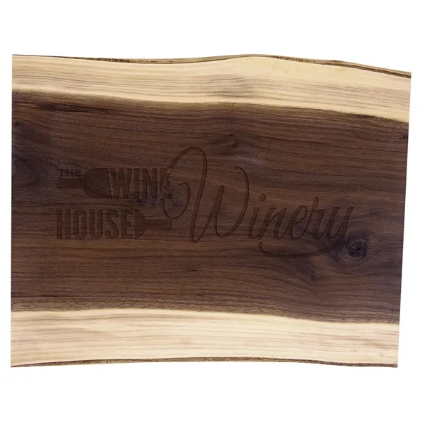 Genuine Black Walnut color option for 15" X 11 1/2" Black Walnut Cutting And Charcuterie Board