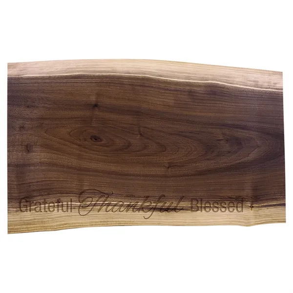 Genuine Black Walnut color option for 20" X 12" Black Walnut Cutting And Charcuterie Board