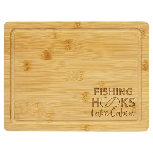 Main photo of 11 1/2" X 8 3/4" Bamboo Cutting Board With Drip Ring