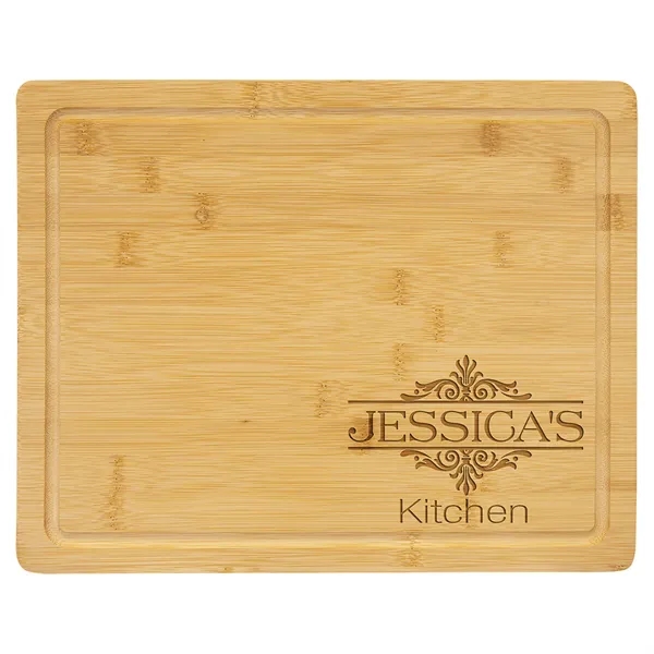 Bamboo color option for 13 3/4" X 11" Bamboo Cutting Board With Drip Ring