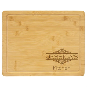 Photo of 13 3/4" X 11" Bamboo Cutting Board With Drip Ring