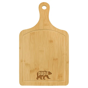 Photo of 15 1/2" X 9" Bamboo Cutting Board Paddle Shape W/ Drip Ring