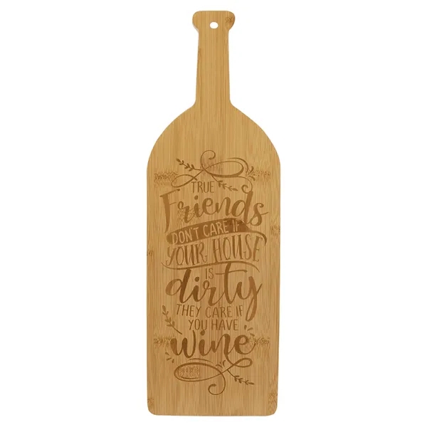Bamboo color option for 17" X 5 1/4" Bamboo Wine Bottle Cutting Board