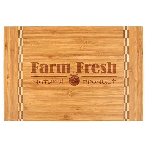 Bamboo color option for 15" X 10 1/4" Bamboo Cutting Board With Butcher Block Inlay
