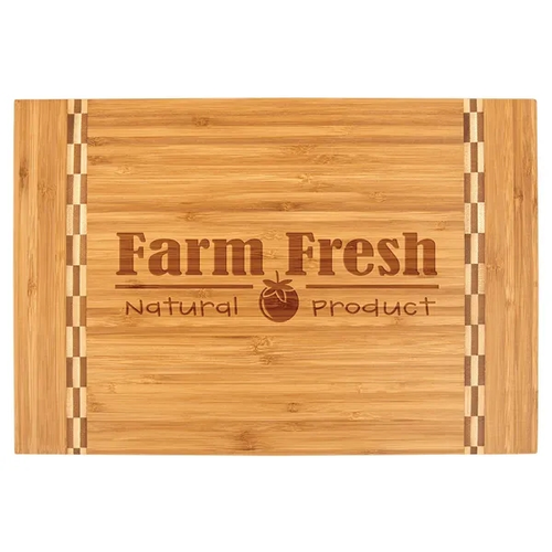 Main photo of 15" X 10 1/4" Bamboo Cutting Board With Butcher Block Inlay
