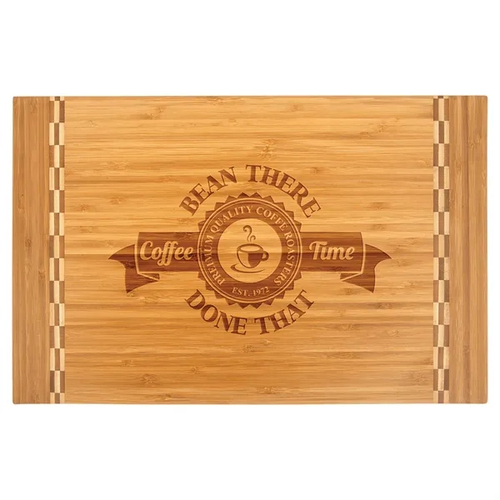 Main photo of 18 1/4" X 12" Bamboo Cutting Board With Butcher Block Inlay