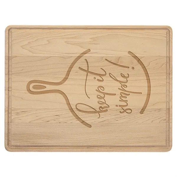 Maple color option for 11 1/2" X 8 3/4" Maple Cutting Board With Drip Ring