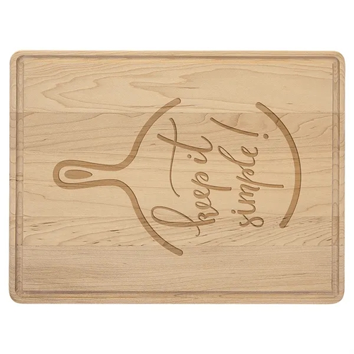 Main photo of 11 1/2" X 8 3/4" Maple Cutting Board With Drip Ring