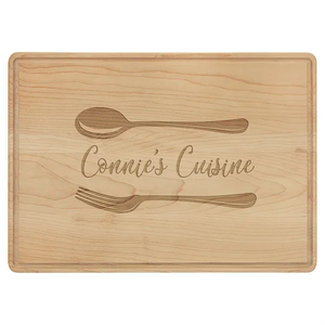 Photo of 13 3/4" X 9 3/4" Maple Cutting Board With Drip Ring