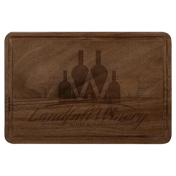 Walnut color option for 9" X 6" Walnut Cutting Board With Drip Ring
