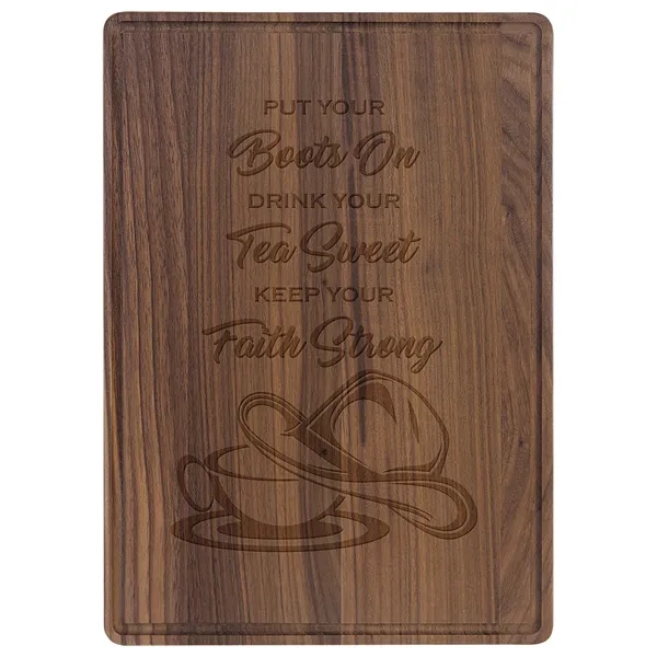 Walnut color option for 13 3/4" X 9 3/4" Walnut Cutting Board With Drip Ring