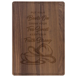 Photo of 13 3/4" X 9 3/4" Walnut Cutting Board With Drip Ring