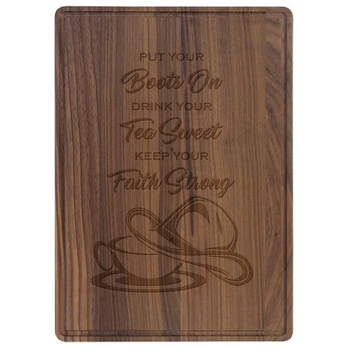 Main photo of 13 3/4" X 9 3/4" Walnut Cutting Board With Drip Ring