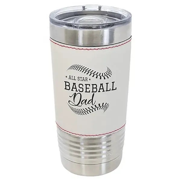 White color option for Polar Camel 20 Oz. Baseball Tumbler With Slider Lid
