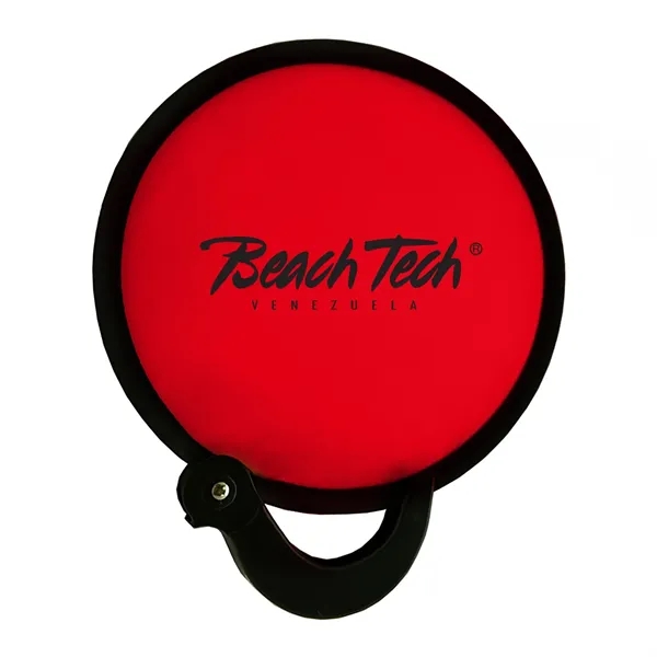 Red color option for Nylon Hand Fan