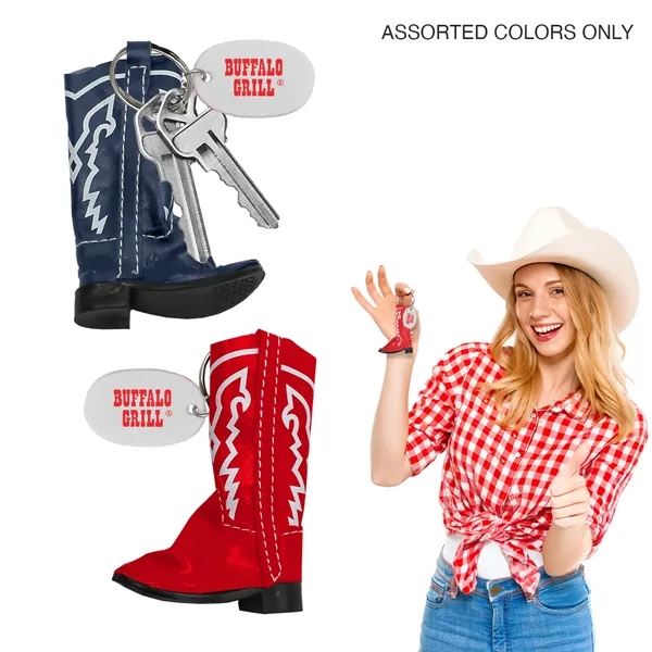 Assorted color option for Cowboy Boot Keychain