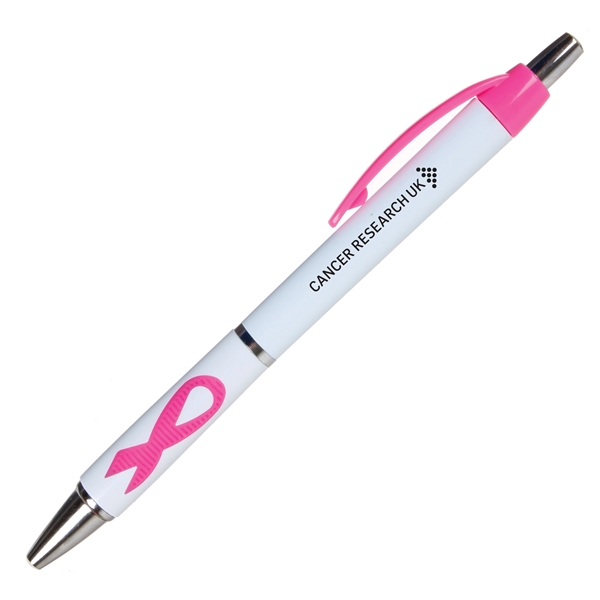 Pink-White color option for Ribbon Grip Pen