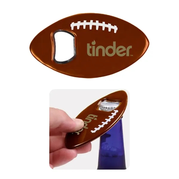 Brown-White color option for Football Bottle Opener