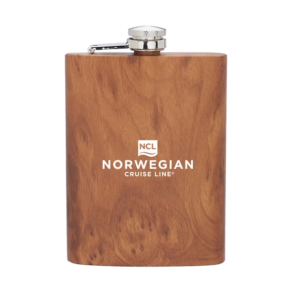 Wood color option for 8 Oz. Flask