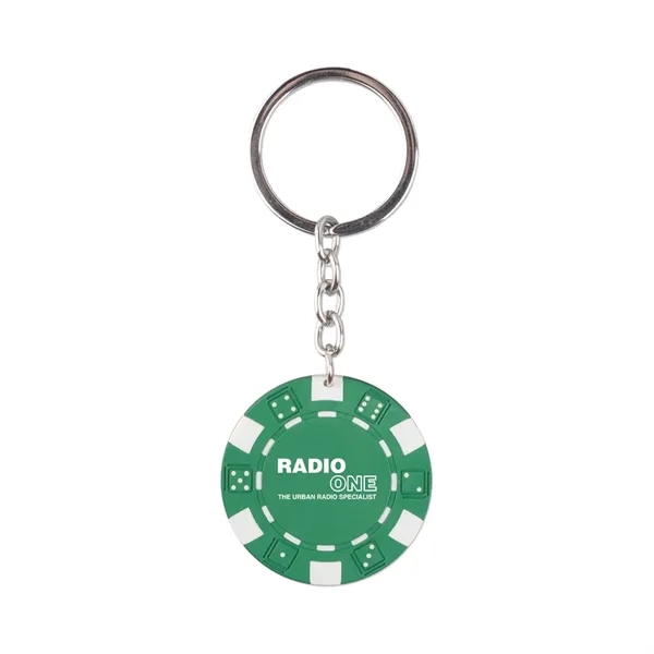 Green color option for Poker Chip Key Chain