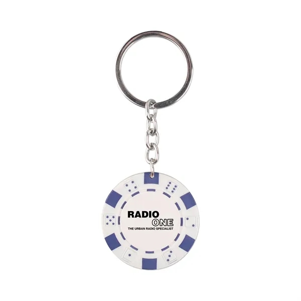White color option for Poker Chip Key Chain