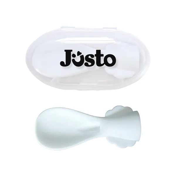 Clear-White color option for Food Pouch Spoon