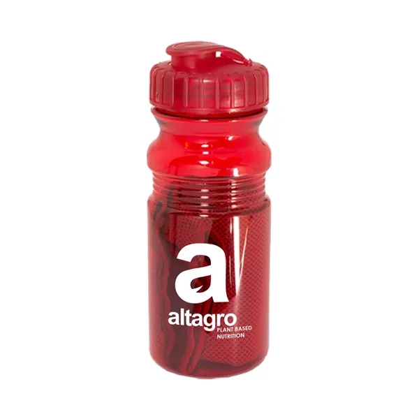 Red color option for Bottle & Cooling Towel