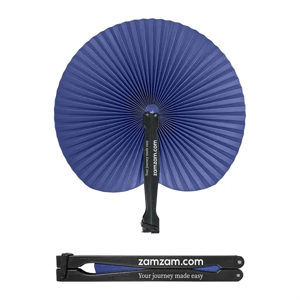 Blue-Black color option for Accordion Paper Fan