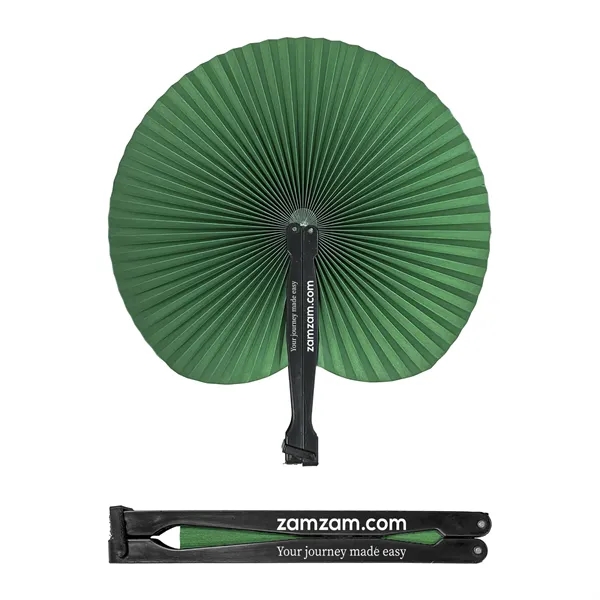 Green-Black color option for Accordion Paper Fan