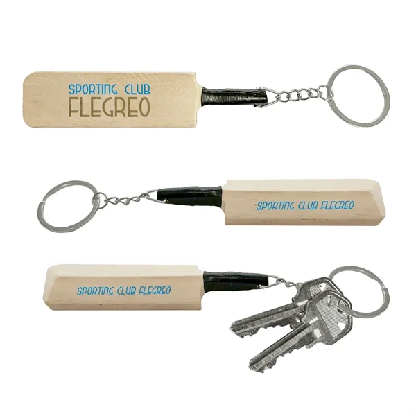 Wood color option for Cricket Bat Key Chain