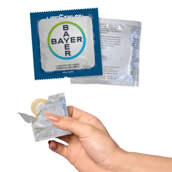 Blue Wrapper-Clear Condom color option for Ultra Lubricated Condoms