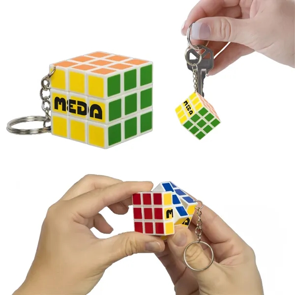 Multi Color color option for Puzzle Cube Key Chain