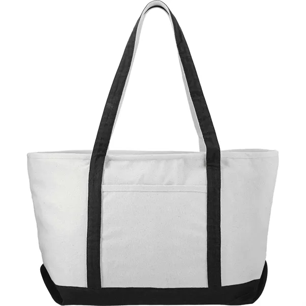 Black (Bk) color option for Baltic 18oz Cotton Canvas Zippered Tote