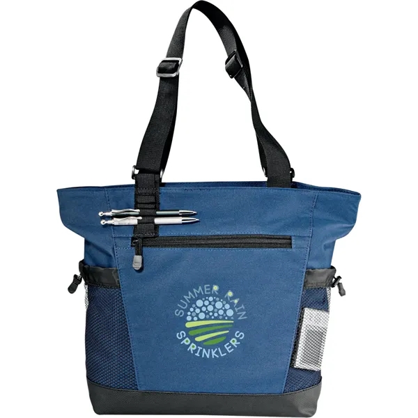 Blue (Bl) color option for Urban Passage Zippered Travel Business Tote