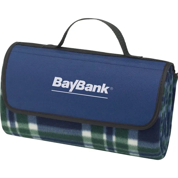 Navy Blue W/Blue Plaid (Nbl) color option for Park Fleece Blanket