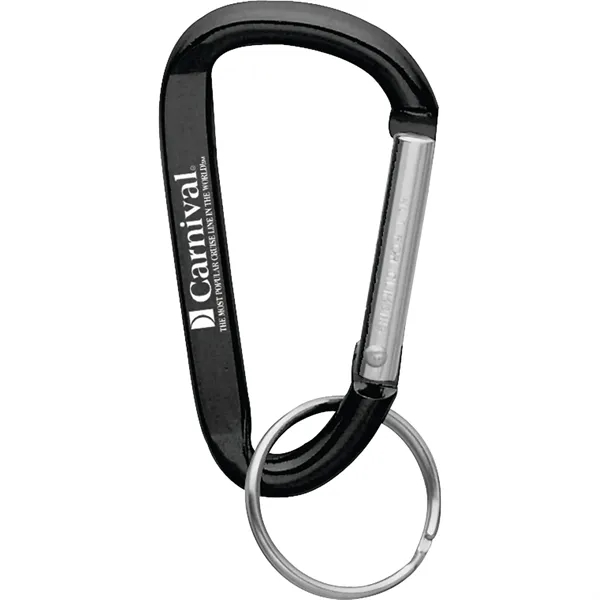 Black (Bk) color option for Small Carabiner Key Ring