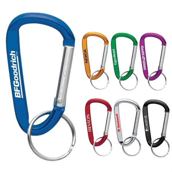 Blue (Bl) color option for Small Carabiner Key Ring