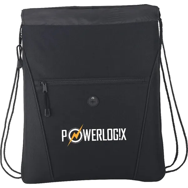 Black (Bk) color option for Raven Drawstring Bag