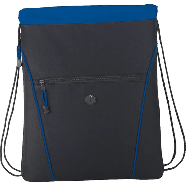 Black W/Blue(Bkbl) color option for Raven Drawstring Bag
