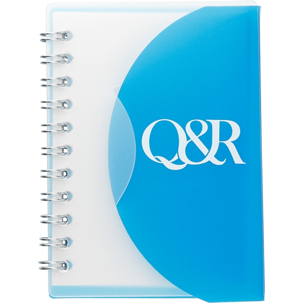 Translucent Blue (Tbl) color option for 3" X 4.5" Fsc® Mix Post Spiral Notebook
