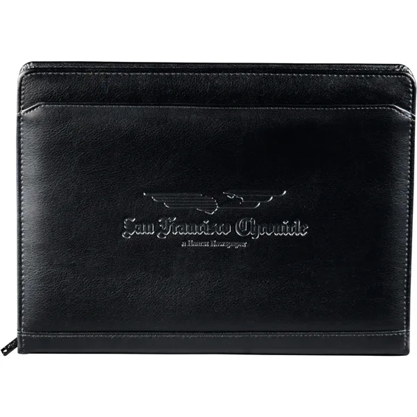 Black (Bk) color option for Fsc® Mix Manchester Zippered Padfolio
