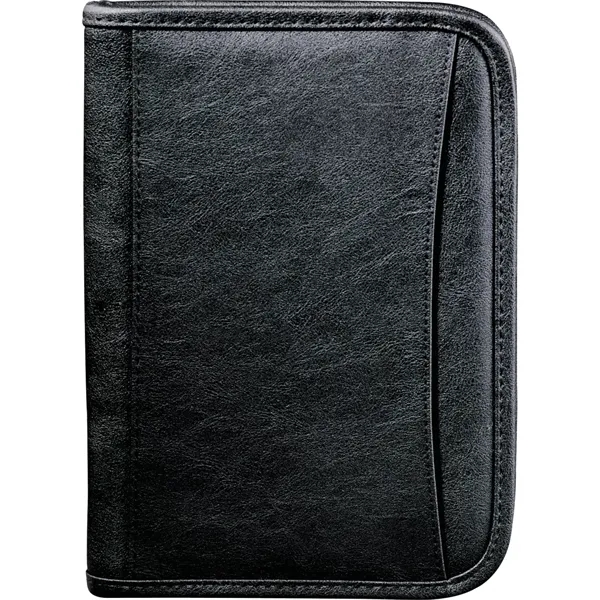 Black (Bk) color option for Fsc® Mix Dura Hyde Jr. Zippered Padfolio