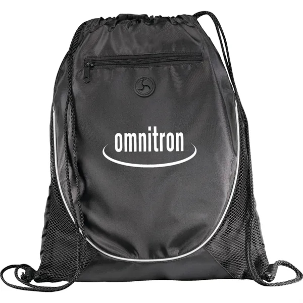 Black (Bk) color option for Peek Drawstring Bag