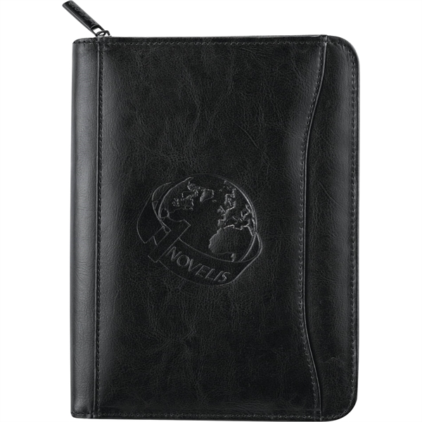 Black (Bk) color option for Fsc® Mix Renaissance Jr. Zippered Padfolio