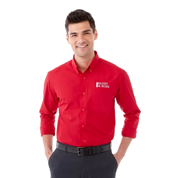 Team Red (358) color option for Men's Preston Long Sleeve Shirt