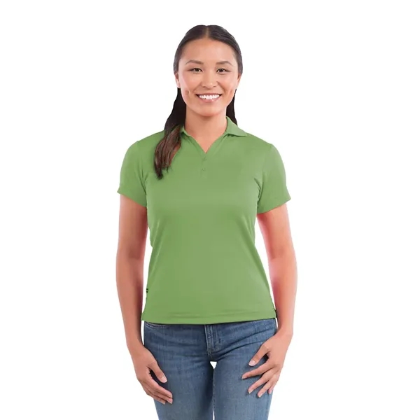 Green Tea (651) color option for Women's Moreno Text Micro Ss Polo