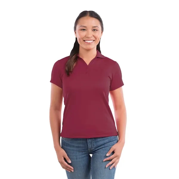 Maroon (384) color option for Women's Moreno Text Micro Ss Polo