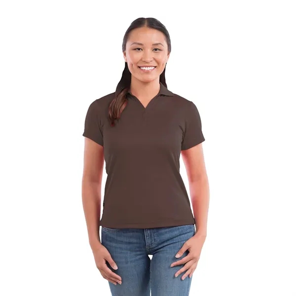 Mocha (193) color option for Women's Moreno Text Micro Ss Polo